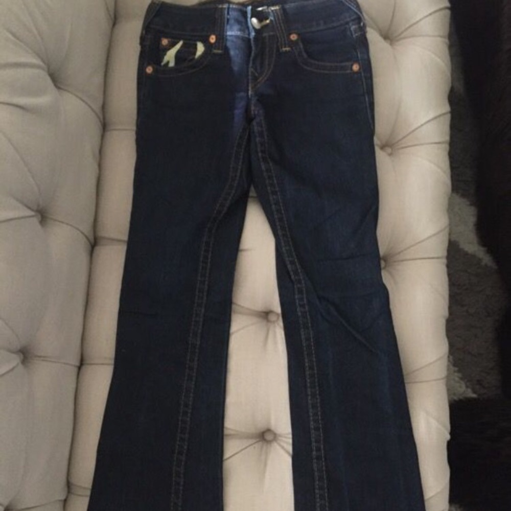 Sale True Religion Dark Flare Jeans 26